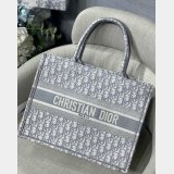 Luxury Christian Dior CD Book Tote grey Best Quality Bags
