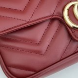 Gucci Best Quality GG Marmont Mini Crossbody Luxury 751526 Red Bag