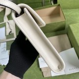 Designer Best Quality Gucci 625571 GG embossed mini White bag