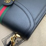Gucci Black/Cream Ophidia small top handle Best Quality bag