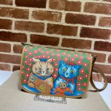 Gucci 664143 Best Quality Children's cat print messenger Luxury Goods bag