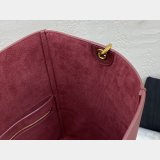 Women's Sangle bucket Best Quality Celine bag Wine red grained calfskin