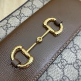 Gucci Best Quality Horsebit 1955 Small Brown or White Leather Shoulder 645454 Bag