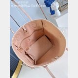 Louis Vuitton Neverfull MM Monogram Empreinte M45686 Apricot Embroidery Thread Bag