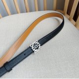 Top Loewe Pebble Grain Calf Anagram Belt 2.0CM