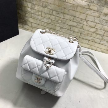 Chanel Duma Backpack Calfskin White
