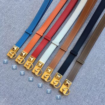 Cheap Replica Hermes Women Leather Belts Width 15mm 089