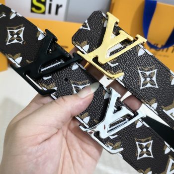 Cheap Replica Louis Vuitton Men Leather Belt Width 4CM 118