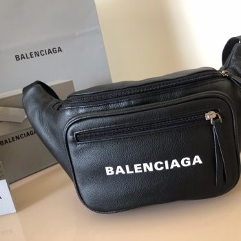 Copy Balenciaga Fashion Leather Belt Pack Black Most Popular