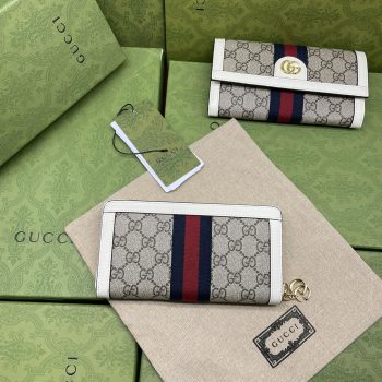 Copy Gucci 523154 Ophidia Zip Around Wallet with Web