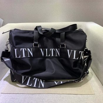 Copy Valentino Nylon Duffle Bag with Logo Luggage Travel Bags