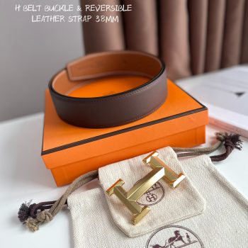 Hermes Mens Leather Belts Width 38mm 142