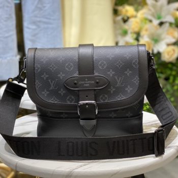 Louis Vuitton Saumur Messenger Monogram Eclipse Coated Canvas M45911