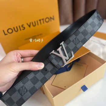 Louis Vuitton Mens Leather Belt Width 4cm 179