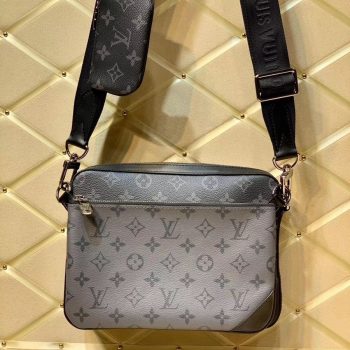 Original Copy Louis Vuitton M69443 Men Trio Messenger Monogram Eclipse Canvas and its Mirror Twin