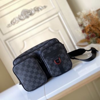 Orignal Copy Louis Vuitton N40280 Men Ultra-functional Utility Business Bag Comes in Damier Graphite Canvas