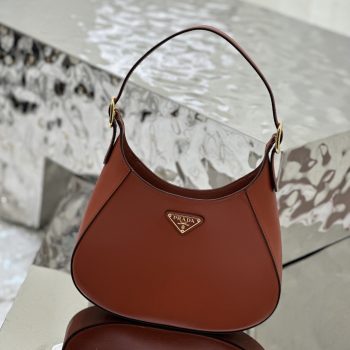 Prada Cleo Brushed Leather Shoulder Bag Tabocco
