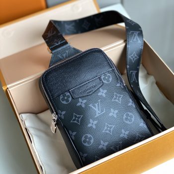 Replica Louis Vuitton M30741 Men Outdoor Sling Bag Coated Canvas and Cowhide Leather