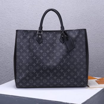 Replica Louis Vuitton M44733 Men GRAND SAC Tote Bag Monogram Eclipse Canvas