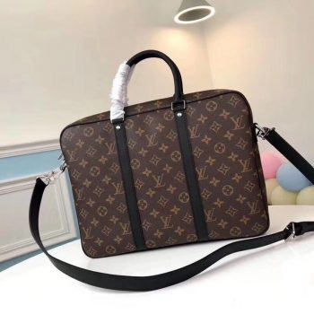 Replica Louis Vuitton M52005 Porte-Documents Voyage PM Monogram Macassar canvas