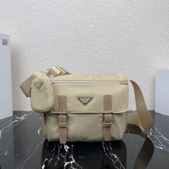 Replica Prada 1BD953 Re-Nylon Shoulder Bag Beige