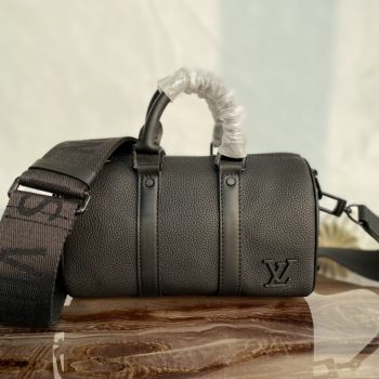 Vintage Louis Vuittion M80950 Keepall XS Black Aerogram Leather