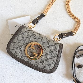 Gucci 724645 Blondie Mini Shoulder Bag GG Supreme Canvas
