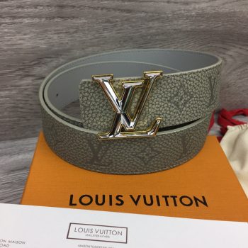 Louis Vuitton Mens Leather Belt Width 4cm 194