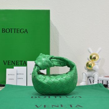 Bottega Veneta Candy Jodie Micro Intrecciato Leather Top Handle Bag Parakeet