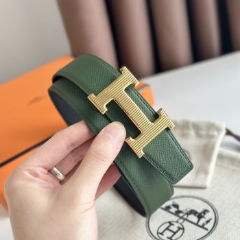 Hermes Mens Leather Belts Width 32mm 172