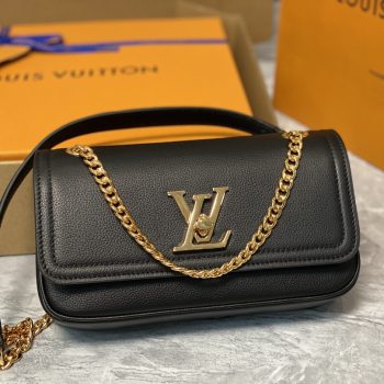 Louis Vuitton M22303 LockMe Chain Bag East West Black