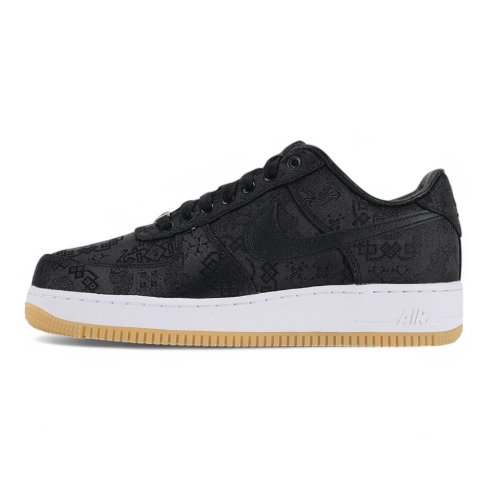 Fragment Design x CLOT x Air Force 1 'Black Silk' Replica