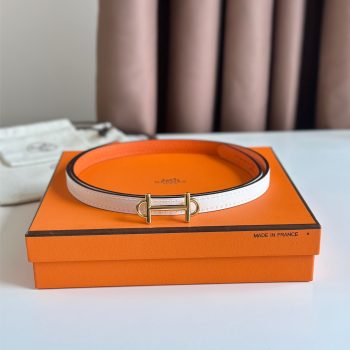 Hermes Women Leather Belt Width 1.3cm 026
