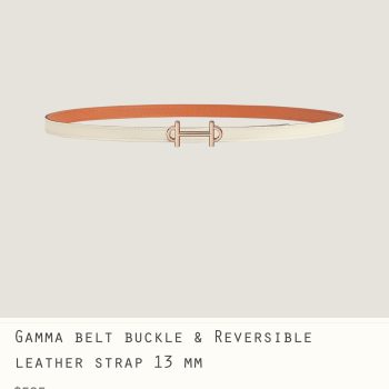 Hermes Women Leather Belt Width 1.3cm 027