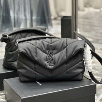 Yves Saint Laurent LouLou Puffer Messenger Bag In Econyl Regenerated Nylon
