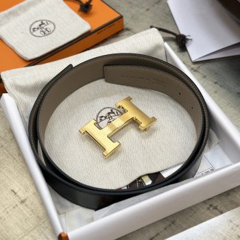 Hermes Mens Leather Belts Width 38mm 197