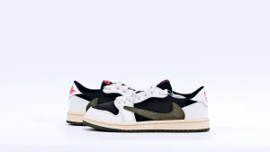 Travis Scott x Air Jordan 1 Low OG PS 'Olive' (child) Replica