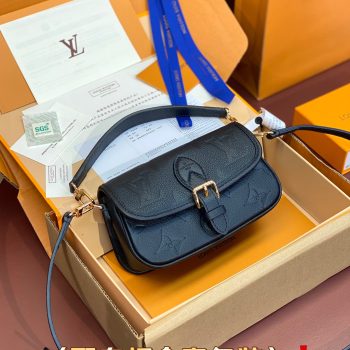 Louis Vuitton M83566 Nano Diane Monogram Empreinte Embossed Supple Grained Cowhide Leather Black