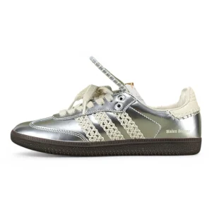 Wales Bonner x Adidas Samba 'Metallic Silver' Replica