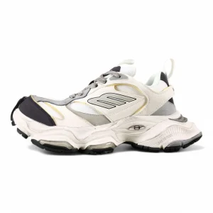 Cargo Sneaker in white and grey microfiber and mesh