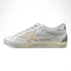 GG Super-Star leather White & Silver Heel Sneakers