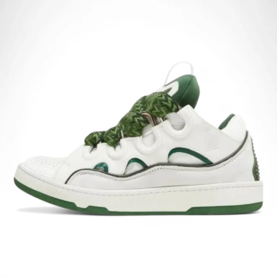 Lanvin Curb 'White Khaki' Sneakers Latest Version
