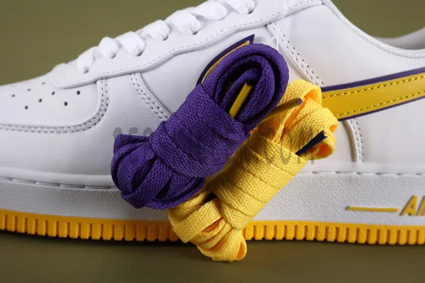 purple and yellow laces
