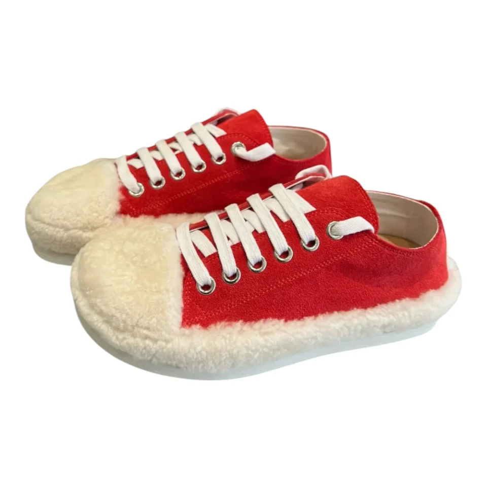 M@RNI Red Teddy Tennis Sneaker 4 Color