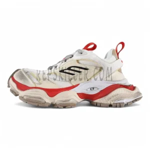 Men's Cargo Sneaker in Beige/grey/red