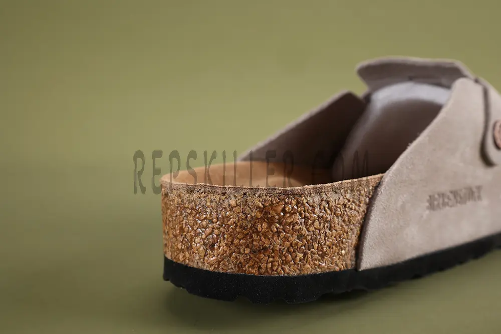 Borken Boston Leather Taupe Suede