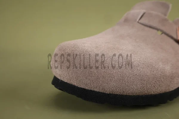 the toe box of Boston Suede Leather Light Brown