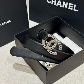 Chanel Women Leather Belt Width 3.0cm -0002