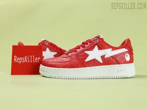 A BATHING APE STA Skateboard Shoes Low-Top Red14