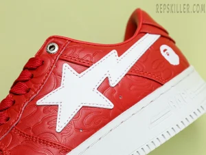 A BATHING APE STA Skateboard Shoes Low-Top Red6